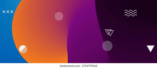 Patrón geométrico Abstractas colorido con círculos y líneas