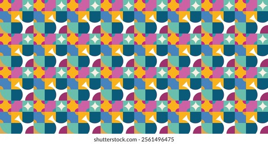 Colorful abstract geometric pattern for design and wrapping paper.