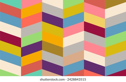 Colorful abstract geometric pattern - isometric prismatic background - stock illustration