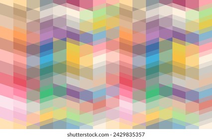 Buntes abstraktes geometrisches Muster - isometrischer prismatischer Hintergrund - Stock Illustration