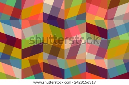 Colorful abstract geometric pattern - isometric prismatic background - stock illustration