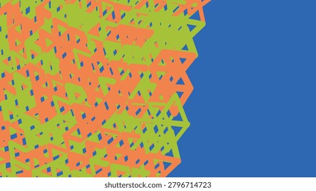 Colorful abstract geometric pattern with orange green and blue shapes no text