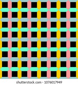Colorful abstract geometric pattern with overlapping octagons