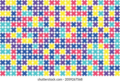 Colorful abstract geometric pattern, seamless bauhaus style design, graphic modern pattern, repeating geometric pattern, modern style vector illustration