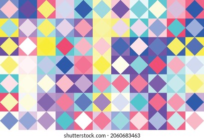 Patrón geométrico abstracto colorido, diseño de estilo bauhaus sin fisuras, patrón moderno gráfico, patrón geométrico repetido, ilustración vectorial de estilo moderno