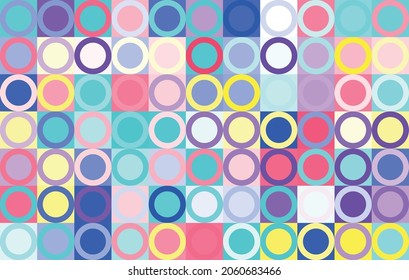 Colorful abstract geometric pattern, seamless bauhaus style design, graphic modern pattern, repeating geometric pattern, modern style vector illustration