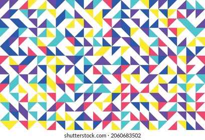 Colorful abstract geometric pattern, seamless bauhaus style design, graphic modern pattern, repeating geometric pattern, modern style vector illustration