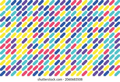 Farbiges abstraktes geometrisches Muster, nahtloses Bauhaus-Design, modernes grafisches Muster, sich wiederholendes geometrisches Muster, moderne Vektorgrafik