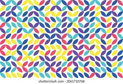 Patrón geométrico abstracto colorido, diseño de estilo bauhaus sin fisuras, patrón moderno gráfico, patrón geométrico repetido, ilustración vectorial de estilo moderno