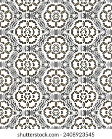Colorful, abstract geometric pattern with seamless repetition.