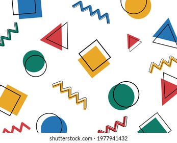 Colorful abstract geometric pattern with simple design,shape. Modern background for web banner,poster,branding,wallpaper, vector illustration 