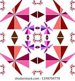 Colorful abstract geometric pattern vector. Graphical abstraction with futuristic style shape patterns illustration background. Awesome for your fashion textile print and wrapping.