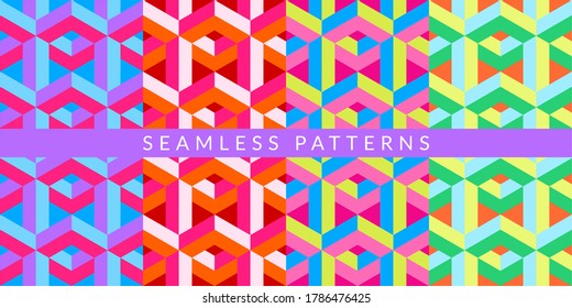 Colorful Abstract Geometric Pattern Vector Illustration Background Art