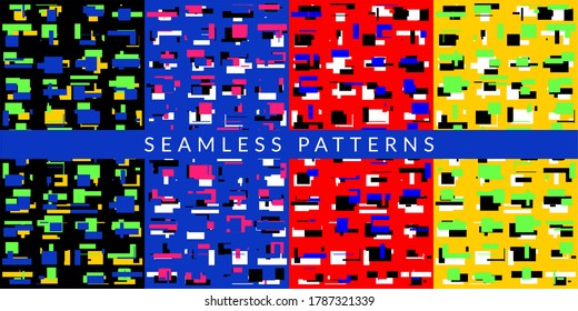 Colorful Abstract Geometric Pattern Vector Illustration Background Art