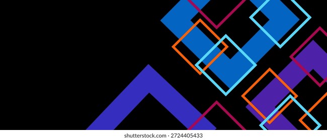 Patrón geométrico abstracto colorido con cuadrados vibrantes