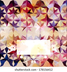Colorful abstract geometric pink grunge pattern. Eps10