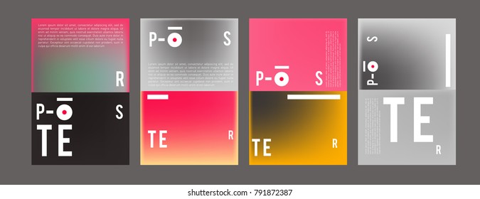Colorful abstract geometric poster and cover design. Minimal geometric pattern gradients. Eps10 vector