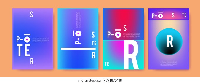 Colorful abstract geometric poster and cover design. Minimal geometric pattern gradients. Eps10 vector