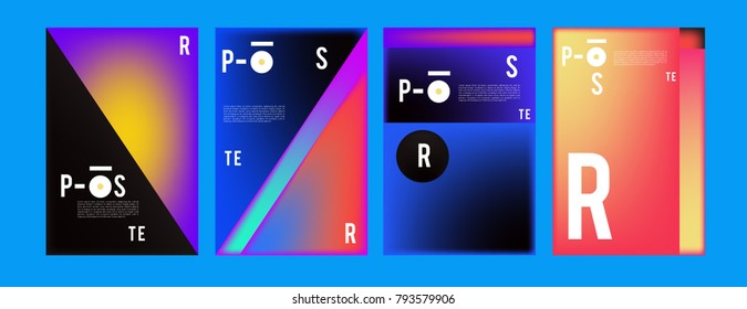 Colorful abstract geometric poster and cover design. Minimal geometric pattern gradients. Eps10 vector
