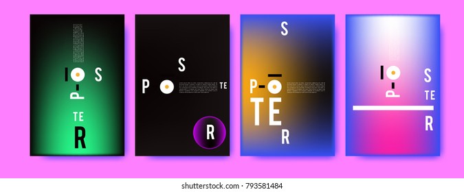 Colorful abstract geometric poster and cover design. Minimal geometric pattern gradients. Eps10 vector