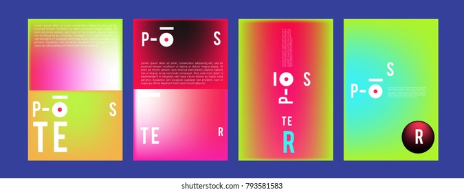 Colorful abstract geometric poster and cover design. Minimal geometric pattern gradients. Eps10 vector