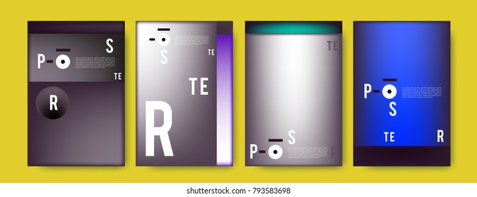 Colorful abstract geometric poster and cover design. Minimal geometric pattern gradients. Eps10 vector