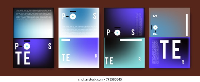 Colorful abstract geometric poster and cover design. Minimal geometric pattern gradients. Eps10 vector