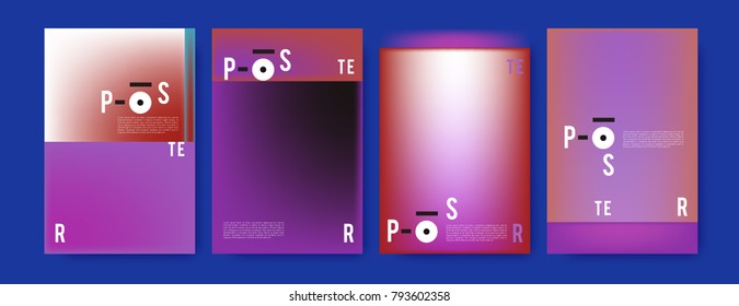 Colorful abstract geometric poster and cover design. Minimal geometric pattern gradients. Eps10 vector
