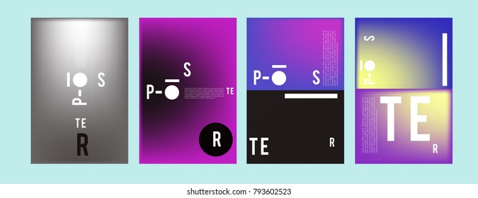 Colorful abstract geometric poster and cover design. Minimal geometric pattern gradients. Eps10 vector