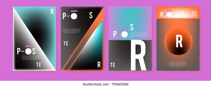 Colorful abstract geometric poster and cover design. Minimal geometric pattern gradients. Eps10 vector