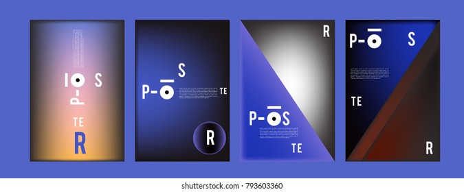 Colorful abstract geometric poster and cover design. Minimal geometric pattern gradients. Eps10 vector