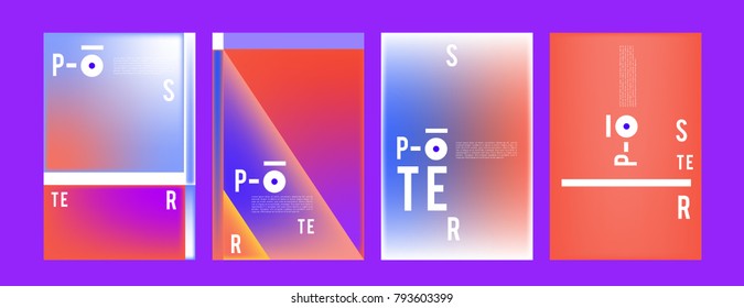 Colorful abstract geometric poster and cover design. Minimal geometric pattern gradients. Eps10 vector