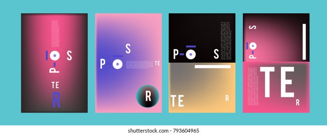 Colorful abstract geometric poster and cover design. Minimal geometric pattern gradients. Eps10 vector