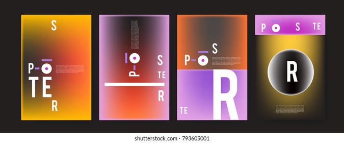 Colorful abstract geometric poster and cover design. Minimal geometric pattern gradients. Eps10 vector