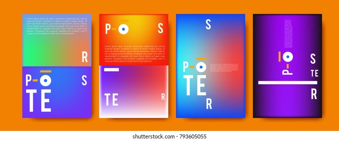 Colorful abstract geometric poster and cover design. Minimal geometric pattern gradients. Eps10 vector