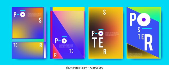 Colorful abstract geometric poster and cover design. Minimal geometric pattern gradients. Eps10 vector