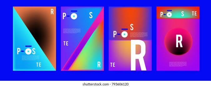 Colorful abstract geometric poster and cover design. Minimal geometric pattern gradients. Eps10 vector