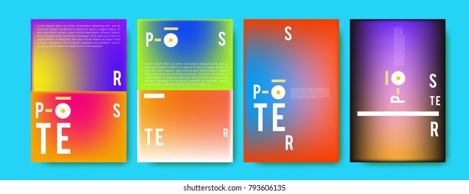 Colorful abstract geometric poster and cover design. Minimal geometric pattern gradients. Eps10 vector