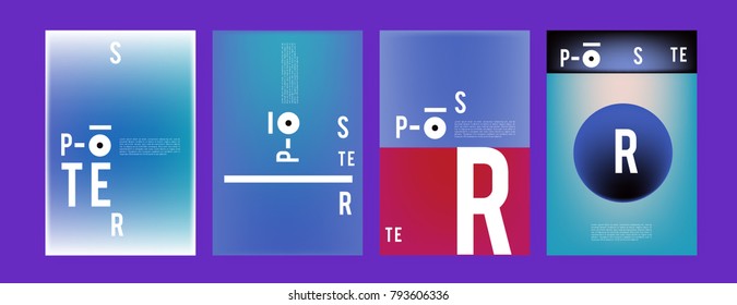 Colorful abstract geometric poster and cover design. Minimal geometric pattern gradients. Eps10 vector