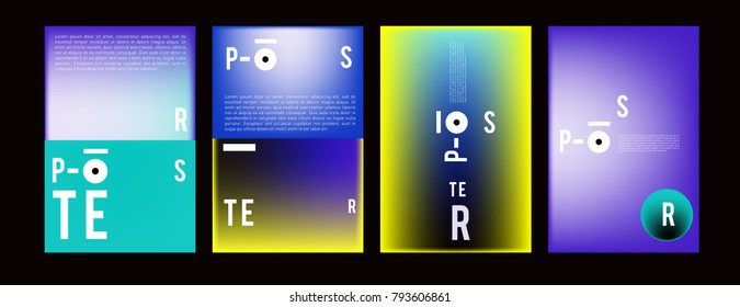 Colorful abstract geometric poster and cover design. Minimal geometric pattern gradients. Eps10 vector