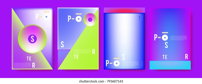 Colorful abstract geometric poster and cover design. Minimal geometric pattern gradients. Eps10 vector