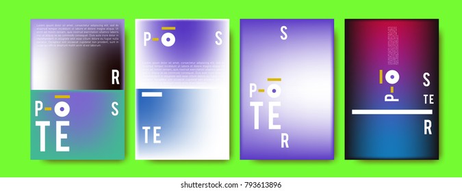 Colorful abstract geometric poster and cover design. Minimal geometric pattern gradients. Eps10 vector