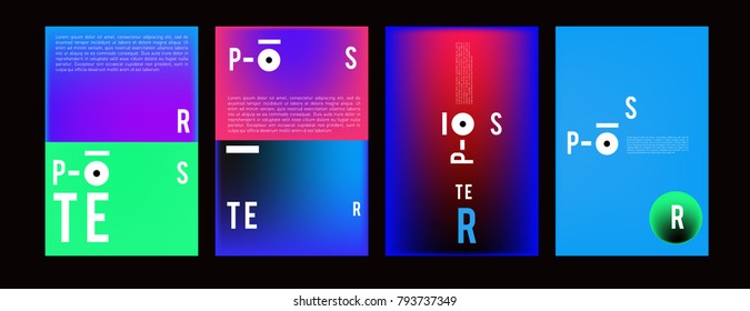 Colorful abstract geometric poster and cover design. Minimal geometric pattern gradients. Eps10 vector