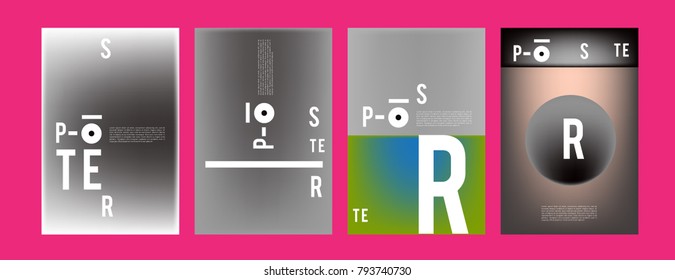 Colorful abstract geometric poster and cover design. Minimal geometric pattern gradients. Eps10 vector