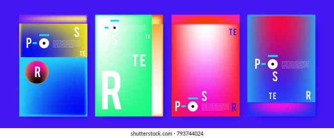 Colorful abstract geometric poster and cover design. Minimal geometric pattern gradients. Eps10 vector