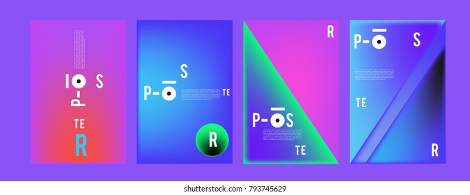 Colorful abstract geometric poster and cover design. Minimal geometric pattern gradients. Eps10 vector