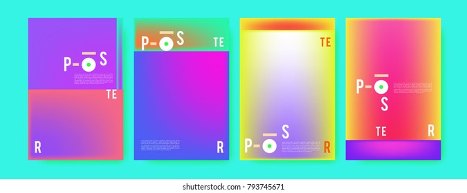 Colorful abstract geometric poster and cover design. Minimal geometric pattern gradients. Eps10 vector