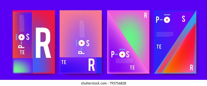 Colorful abstract geometric poster and cover design. Minimal geometric pattern gradients. Eps10 vector