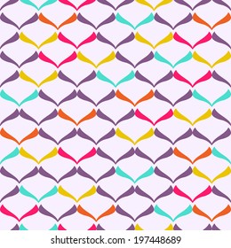 colorful Abstract Geometric Scales Seamless Pattern