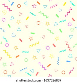 Colorful abstract geometric Seamless pattern background.